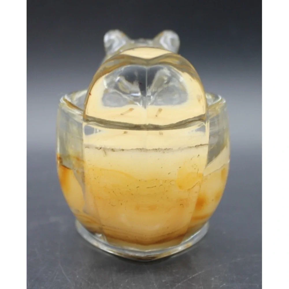 Vintage Avon Glass Squirrel Votive Candle Holder Clear Glass Woodland Decor